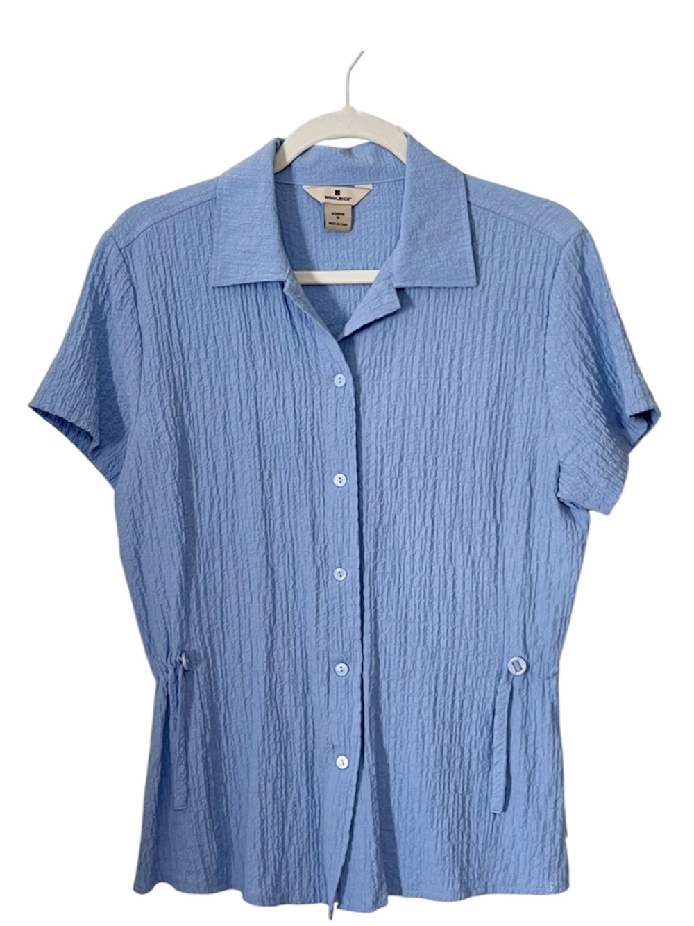 Woolrich Vintage Blue Crinkle Gauze Shirt